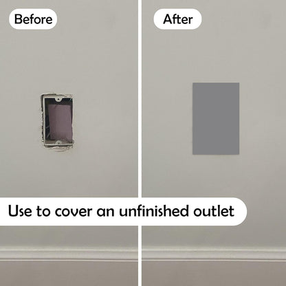Rubber Bond Self-Adhesive Rubber Wall Outlet Cover Plate 5 Pack - Easy to Apply Peel & Stick