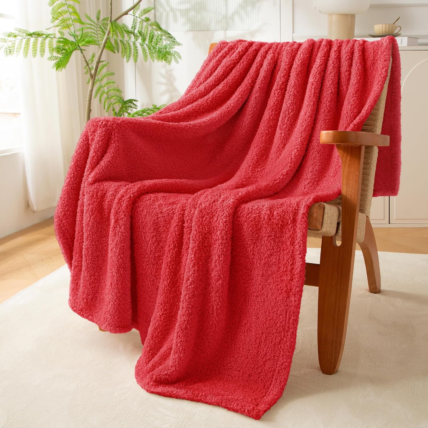 Exclusivo Mezcla Fleece Throw Blanket for Couch Sofa, Soft Warm and Fluffy Blankets for Women Men