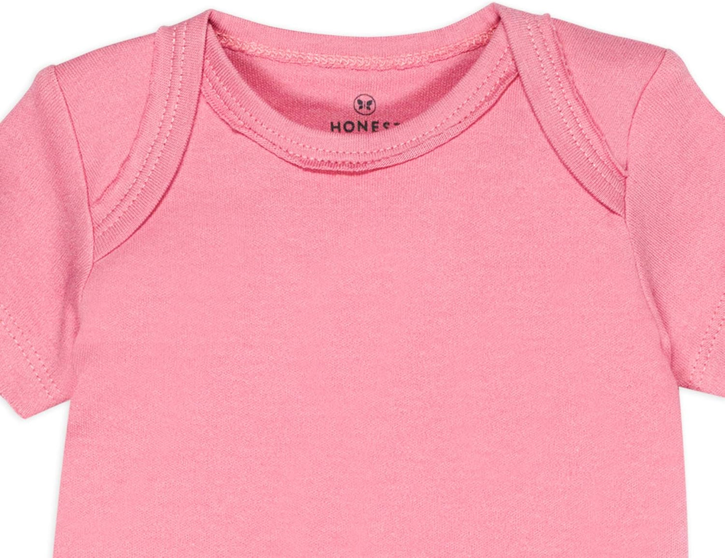 HonestBaby unisex-baby 10-pack Short Sleeve Bodysuits One-piece 100% Organic Cotton for Infant Baby