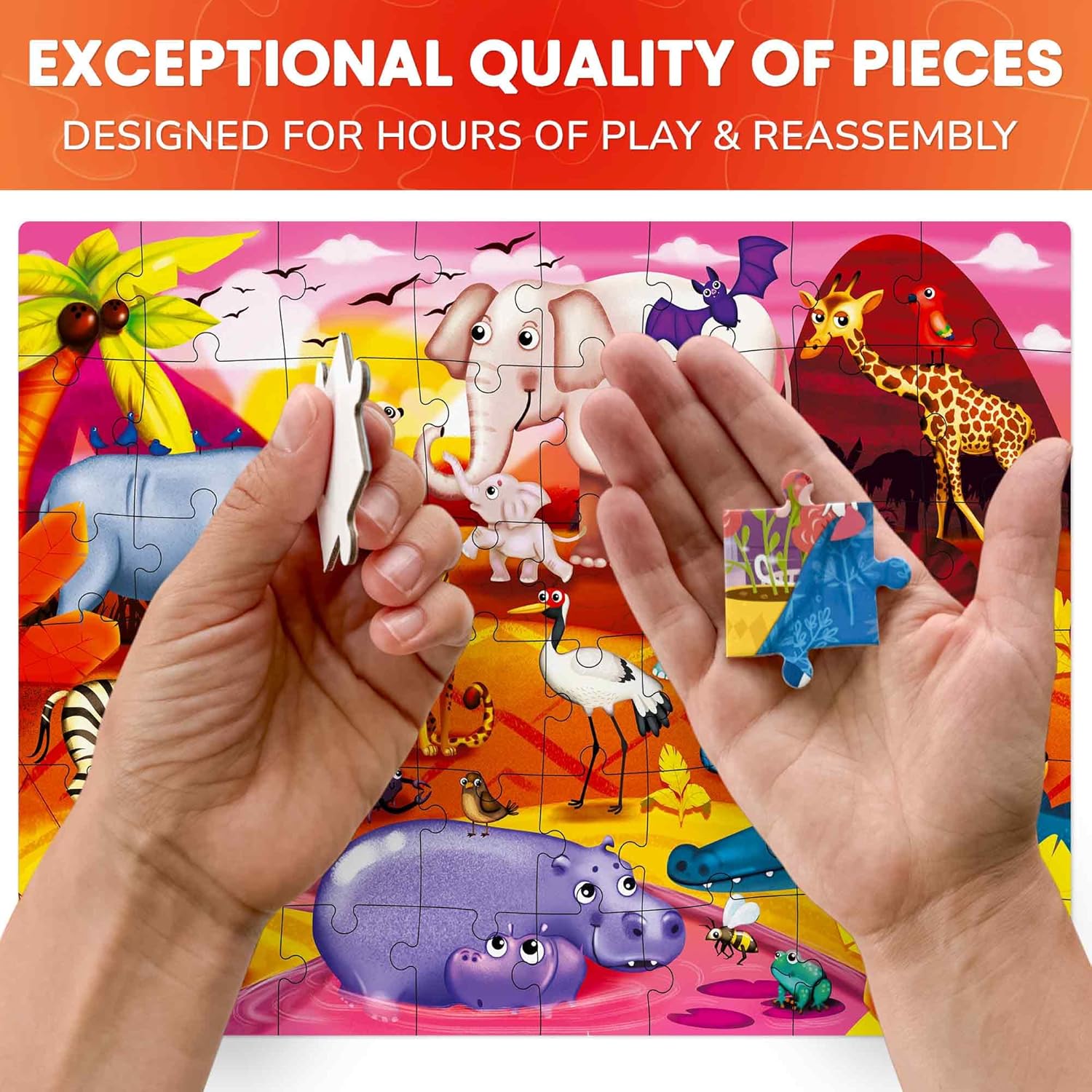 QUOKKA Puzzles for Kids Ages 4-6 – 4 x 48 Pieces Jigsaw Puzzles for Toddlers 2-4 – Children's Game