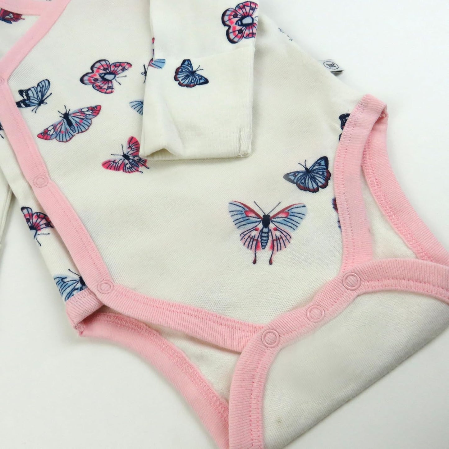 HonestBaby unisex-baby 3-pack Long Sleeve Side-snap Kimono Bodysuits Organic Cotton for Infant Baby