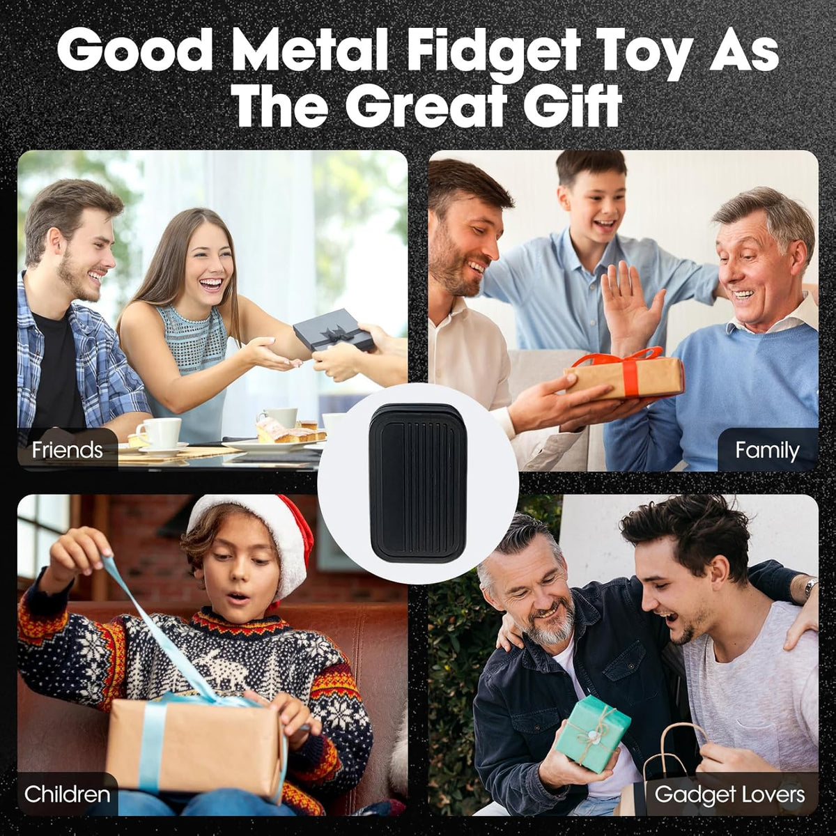 Fidget Slider 3 Layer EDC Gadgets Toy, Metal Magnetic Haptic Fidget Toys for Adults