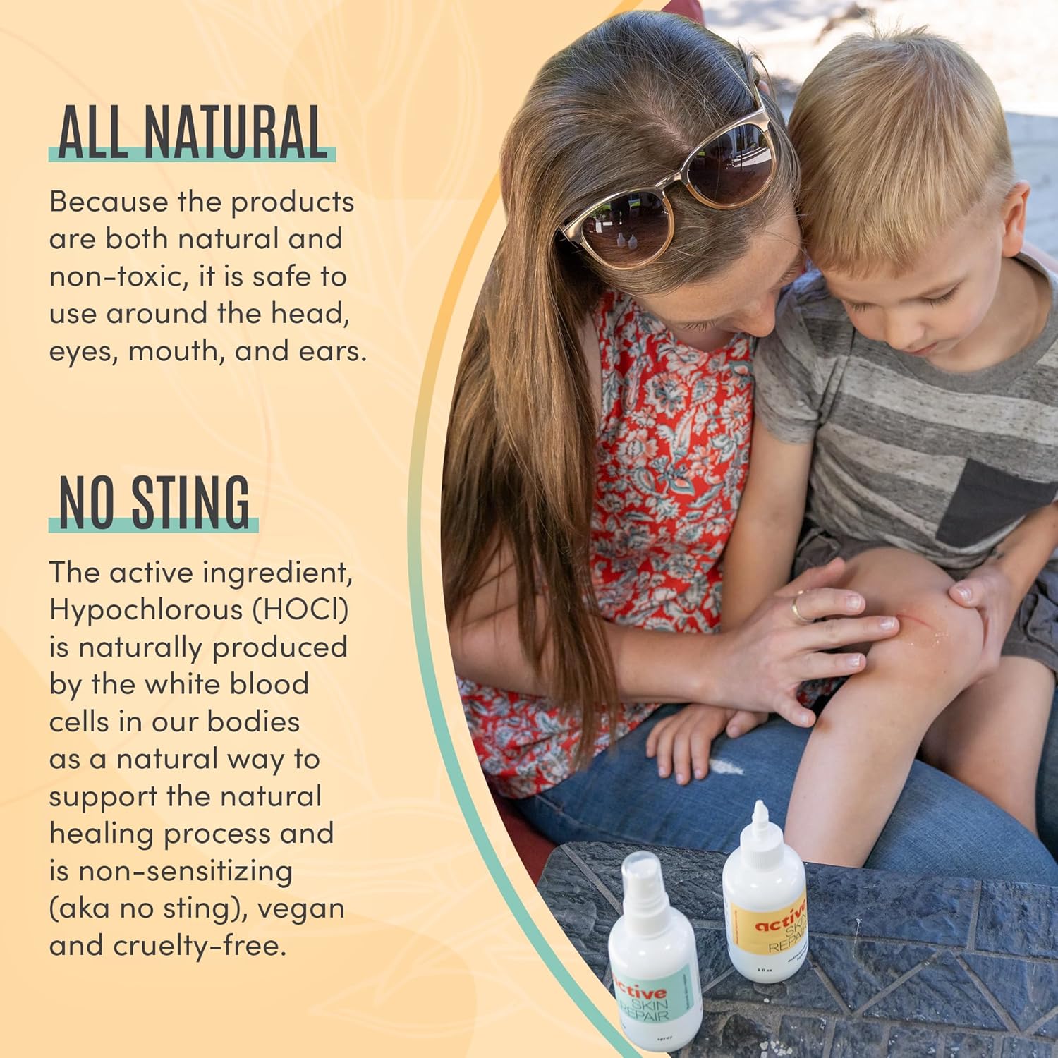 Active Skin Repair - First Aid Natural & Non-Toxic Healing Ointment & Antiseptic Spray for Minor