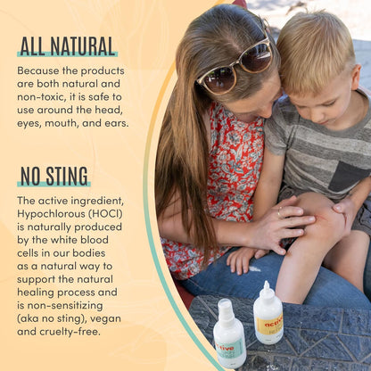 Active Skin Repair - First Aid Natural & Non-Toxic Healing Ointment & Antiseptic Spray for Minor