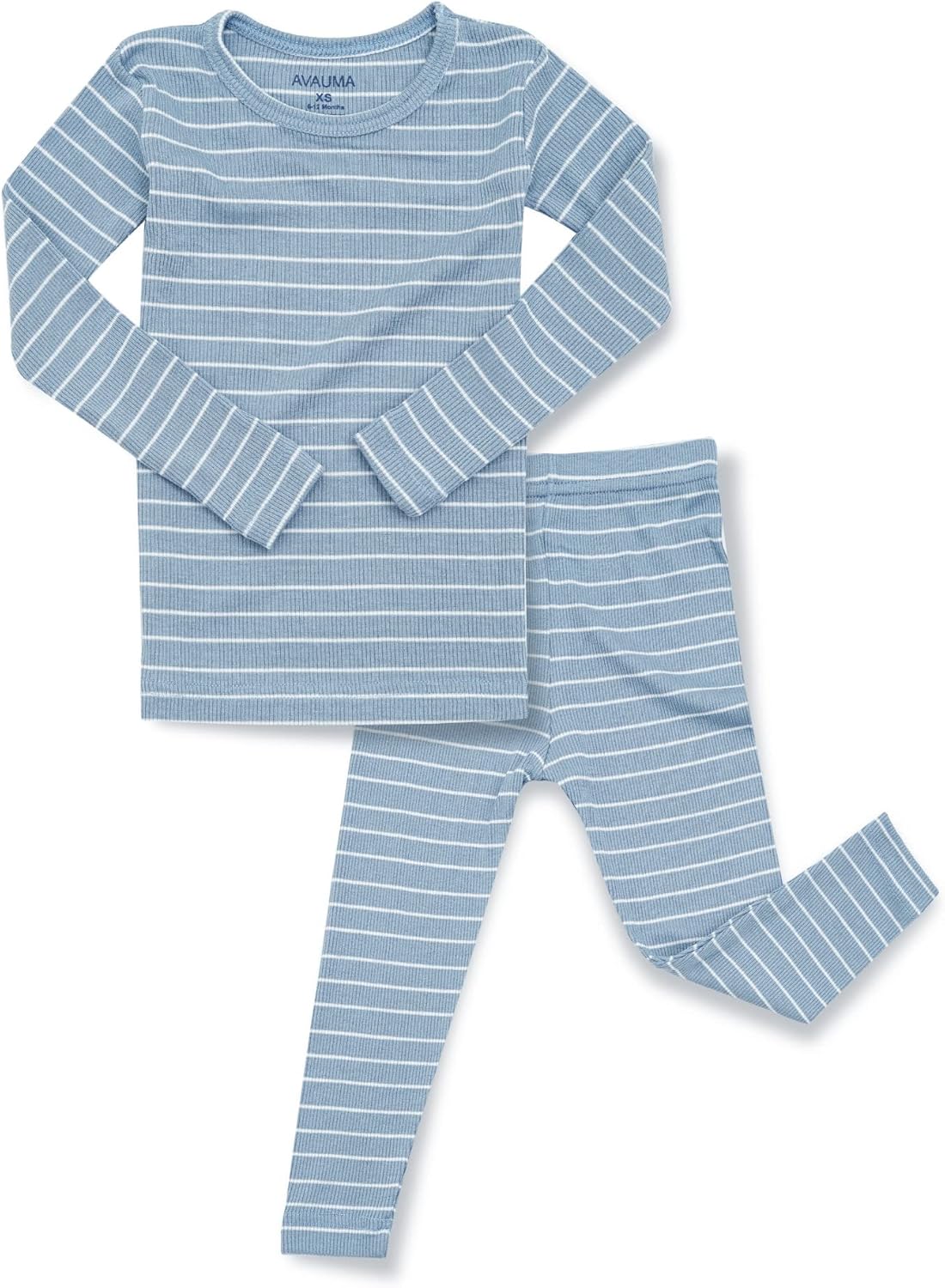 AVAUMA Stripe Pattern Baby Boys Girls Pajama Set Kids Toddler Snug fit Ribbed Sleepwear pjs for