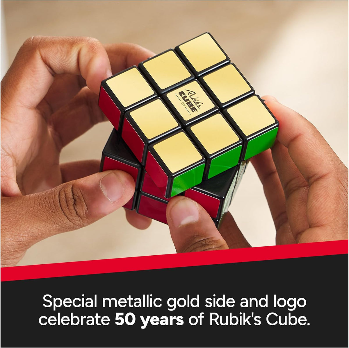 Rubik's Cube, Special Retro 50th Anniversary Edition, Original 3x3 Color-Matching Puzzle Classic