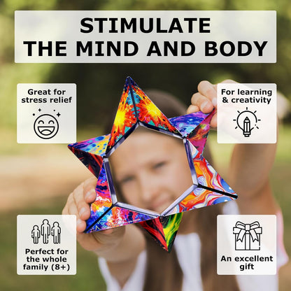 SHASHIBO Shape Shifting Box - Award-Winning, Patented Fidget Cube w/ 36 Rare Earth Magnets