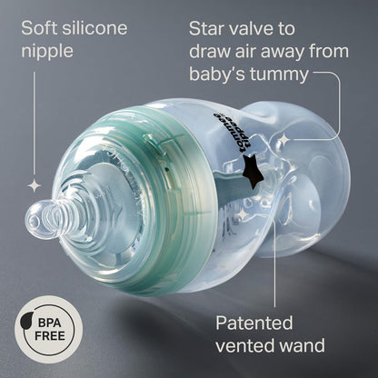 Tommee Tippee Advanced Anti-Colic Ready for Baby Bottle Set, 5oz and 9oz Self-Sterilizing Bottles