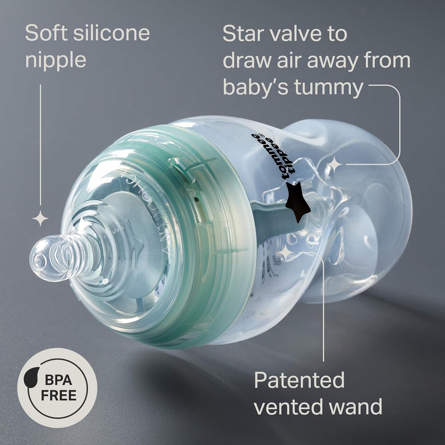 Tommee Tippee Advanced Anti-Colic 12 Piece Set, 5 oz and 9 oz BPA Free Bottles, Newborn 0+ Months