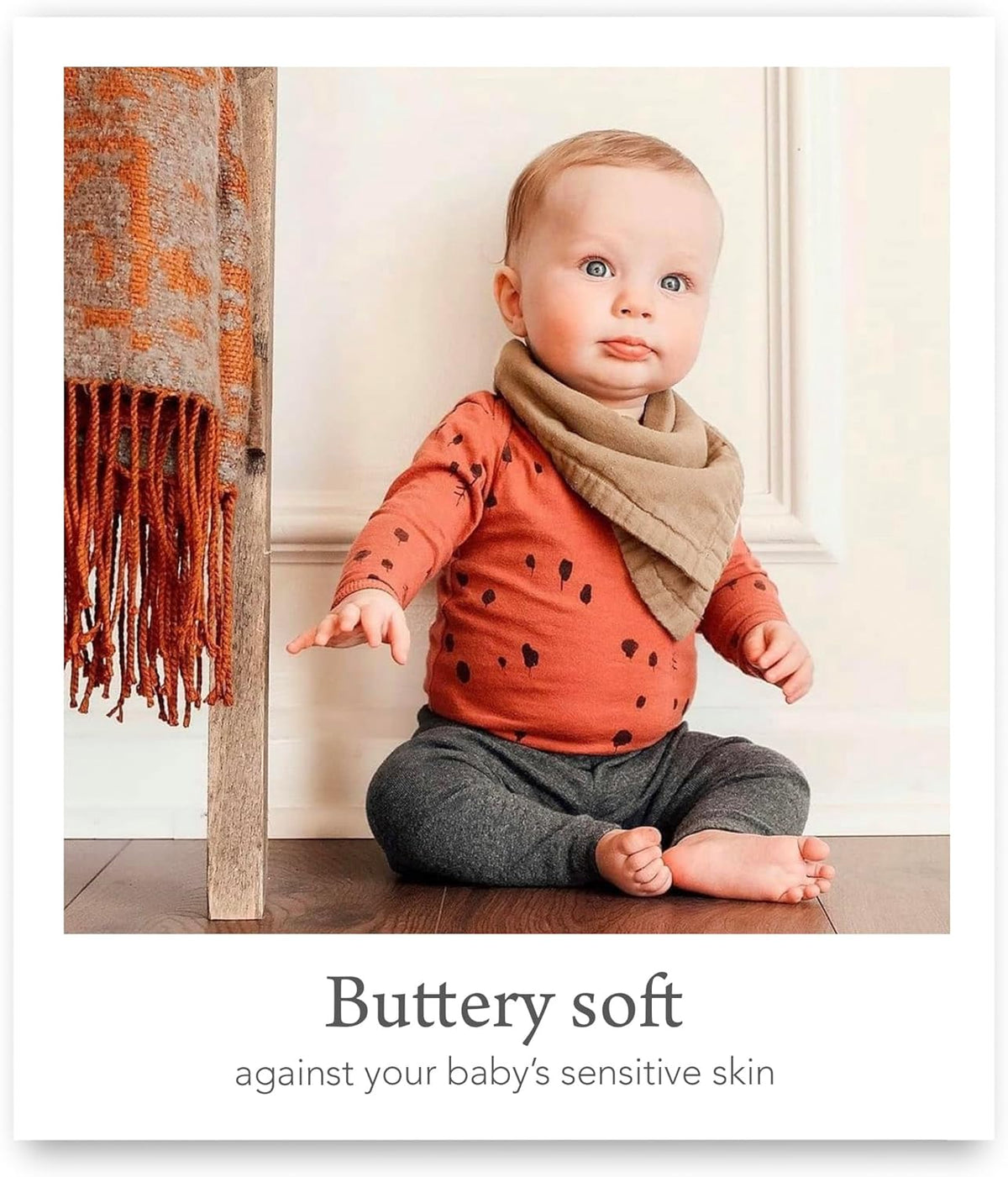 Kishu Baby Indi Organic Baby Bandana Bibs – Fairtrade 4-Way Reversible Drool Bibs for Boys & Girls