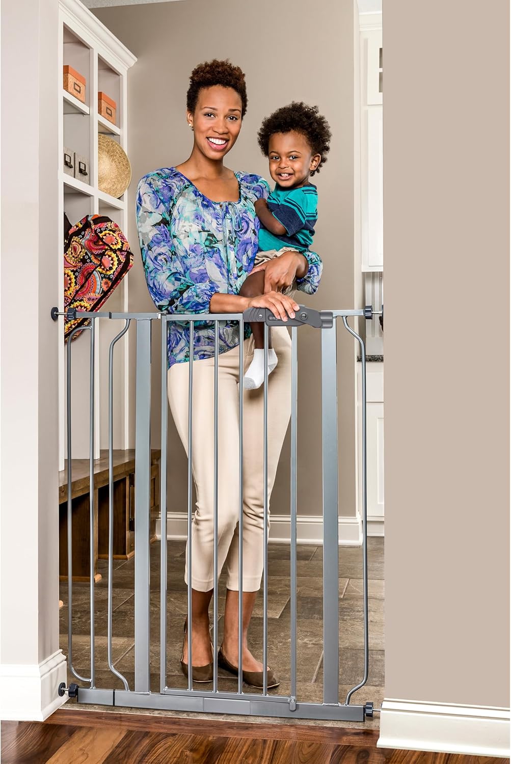 Regalo Easy Step Extra Tall Walk Thru Baby Gate, Bonus Kit, Includes 4-Inch Extension Kit, 1 Pack