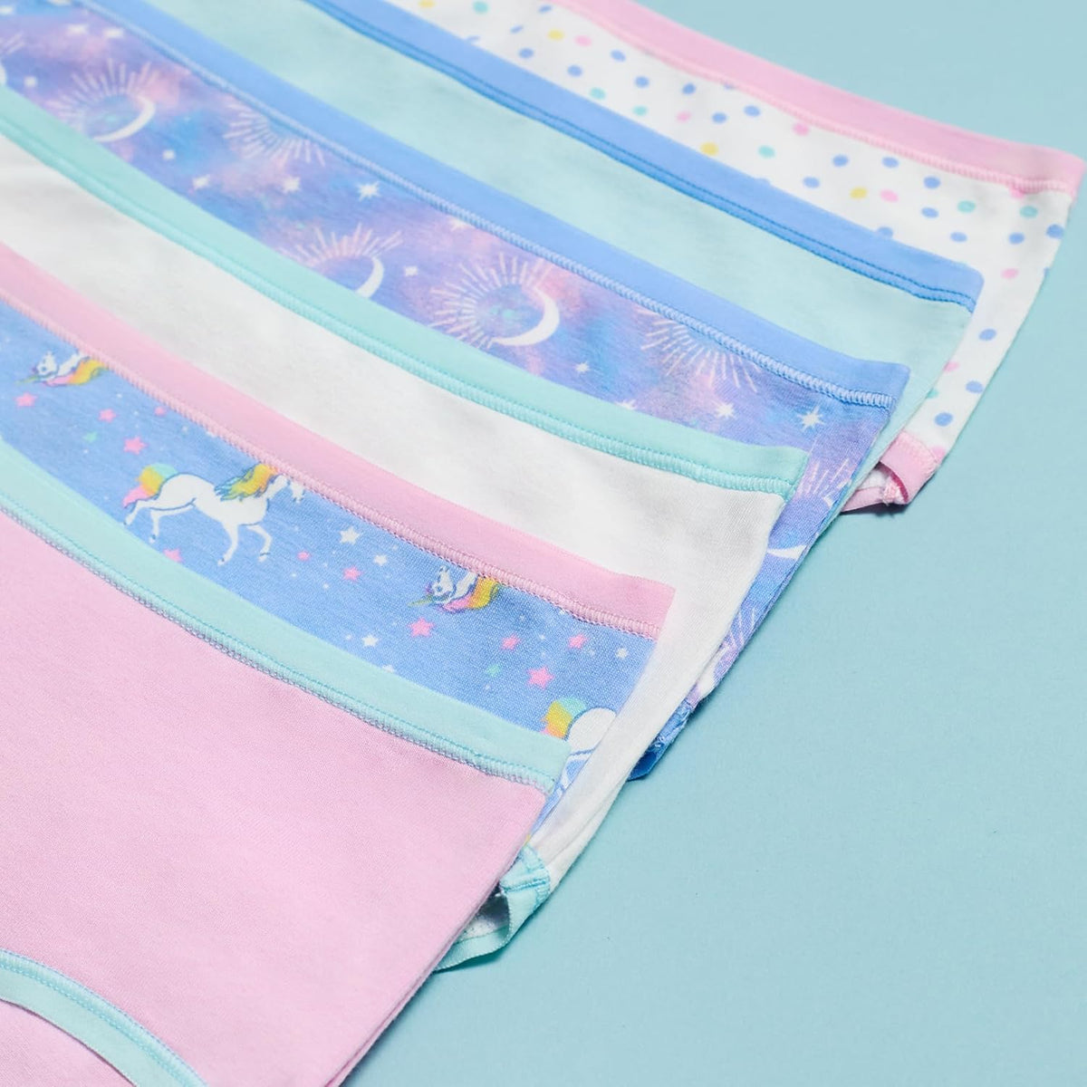 Saint Eve Kids Little Girls Cotton Underwear, Soft Breathable Multi Pack Brief Panties
