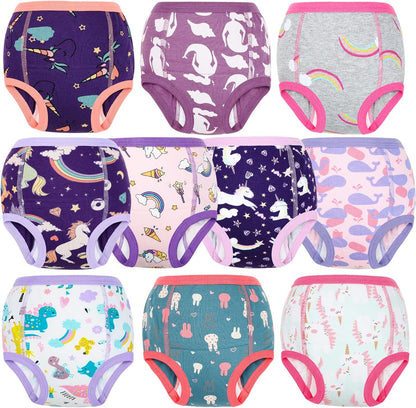 MooMoo Baby Potty Training Underwear 10 Packs Absorbent Toddler Training Pants for Boys and Girls