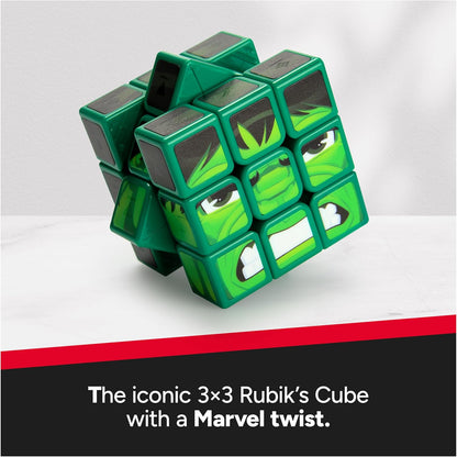 Rubik's Cube Hulk Cuber, Problem-Solving Challenging Brain Teaser Collectible Hulk Fidget Toy, for