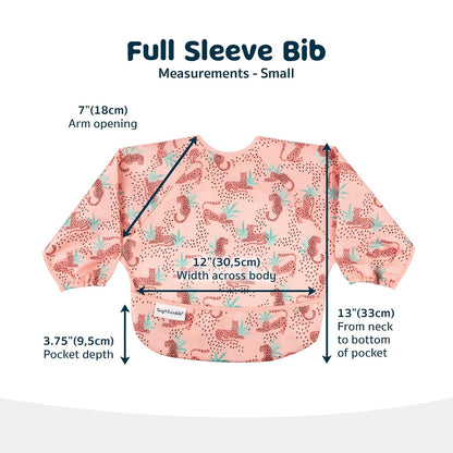 Tiny Twinkle Mess Proof Baby Bib,Waterproof Smock Baby Bib for Eating,Machine Washable Long Sleeve