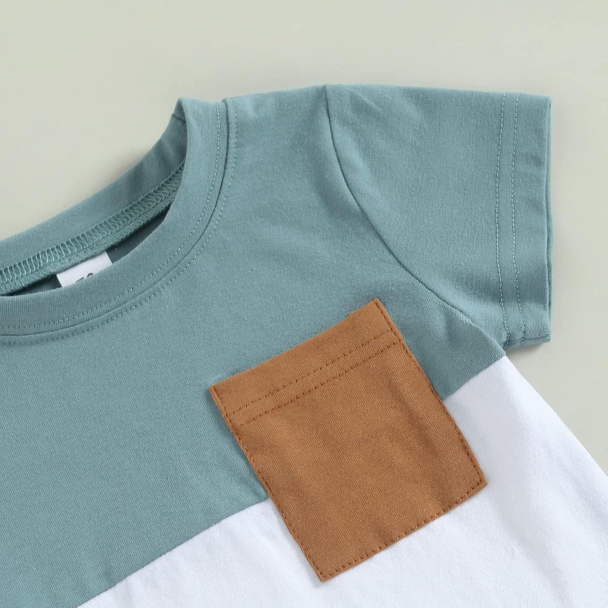 fhutpw Baby Toddler Boy Clothes Summer Outfits 6 12 18 24 Months Patchwork Short Sleeve T Shirt &
