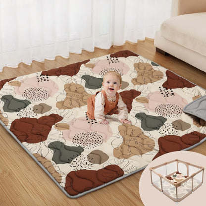 Blissful Diary Baby Play Mats for Floor, 59x59 Inch Thicker and Larger Soft Cushioning Foam
