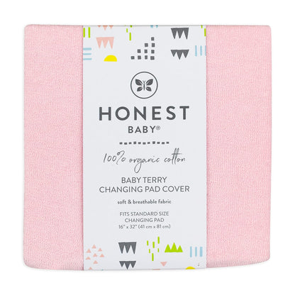 HonestBaby unisex baby Organic Cotton Changing Pad Cover and Toddler Sleepers, Light Pink, One Size