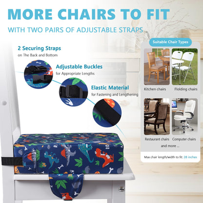 Sylynvia Booster Seat for Kitchen Chair, Toddler Booster Seats for Dining Table with Adjustable