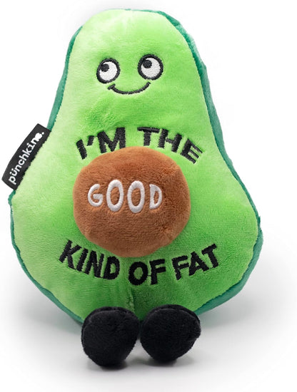Avocado Foodie Plushie, Funny Pun Meme Gag Gift, White Elephant, Stocking Stuffer Present, Great