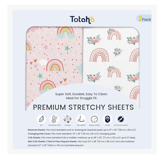 TotAha Changing Pad Cover, Buttery Soft Diaper Changing Pad Covers for Girls Boys, Super Stretchy