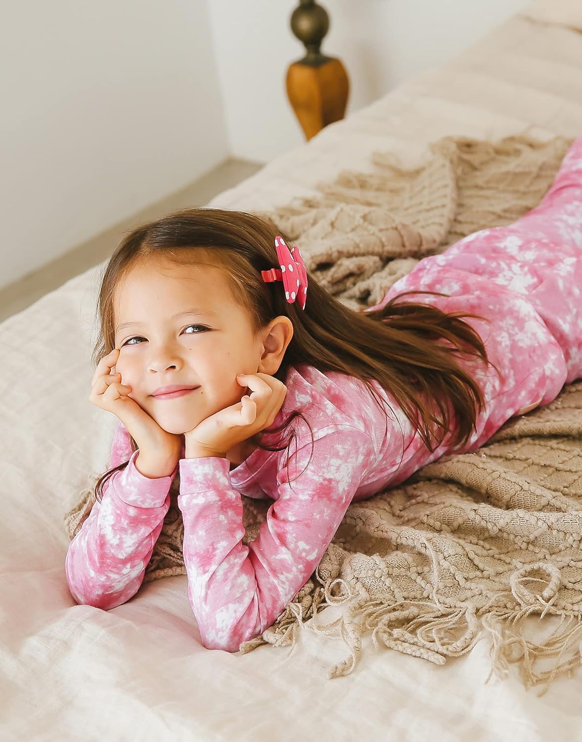 VAENAIT BABY 12M-12Y Toddler Kids Boys Girls 100% Cotton Marbling Tiedye Sung Fit Sleepwear Pajamas