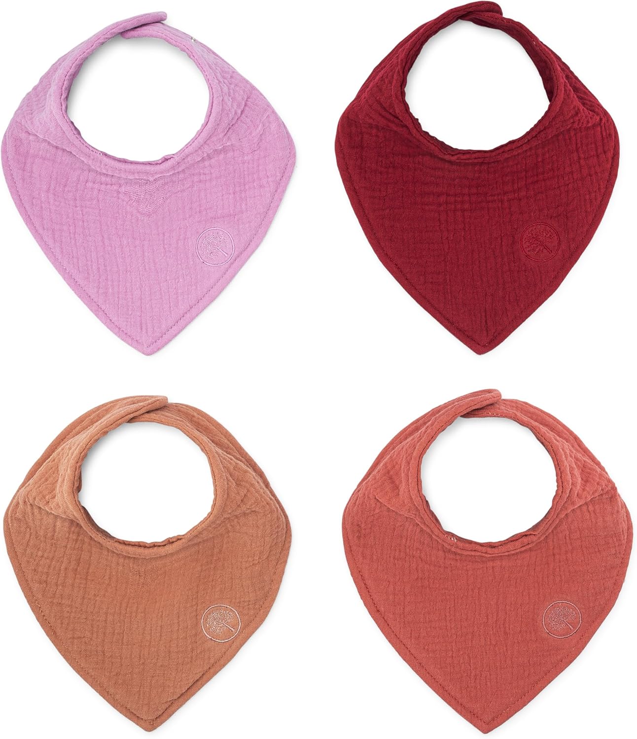 Parker Baby Muslin Bandana Drool Bibs | 100% Soft Muslin Cotton, Absorbent & Adjustable | Stylish