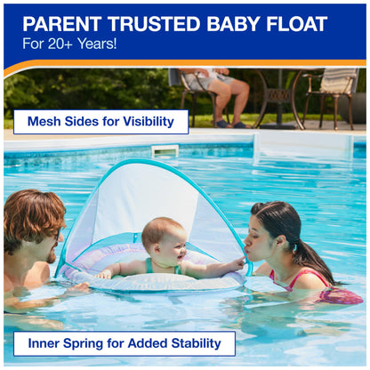SwimWays Baby Spring Float Pool Float with Canopy for Kids 9-24 Months