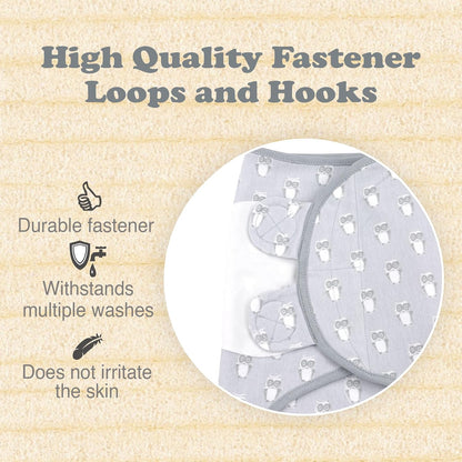 Bublo Baby Swaddles for Newborns – 3-Pack Infant Swaddles 0-3 Months – Adjustable Newborn Swaddle