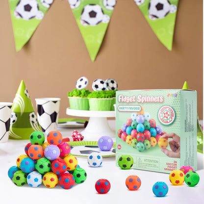 JOYIN 36 Pack Soccer Fidget Spinners, Kids Soccer Party Favors Fidget Toys Bulk, Goodie Bags