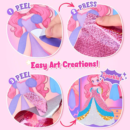 JoyCat Paint with Water Coloring Books, Art & Craft Activity, Princess No Mess Art for Kids Ages