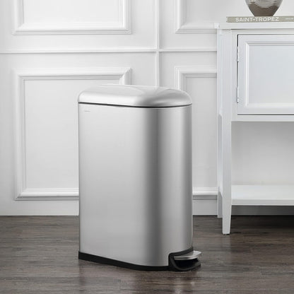 happimess HPM1009A Roland Mini 2.6-Gallon Step-Open Trash Can with Soft-Close Lid, Modern