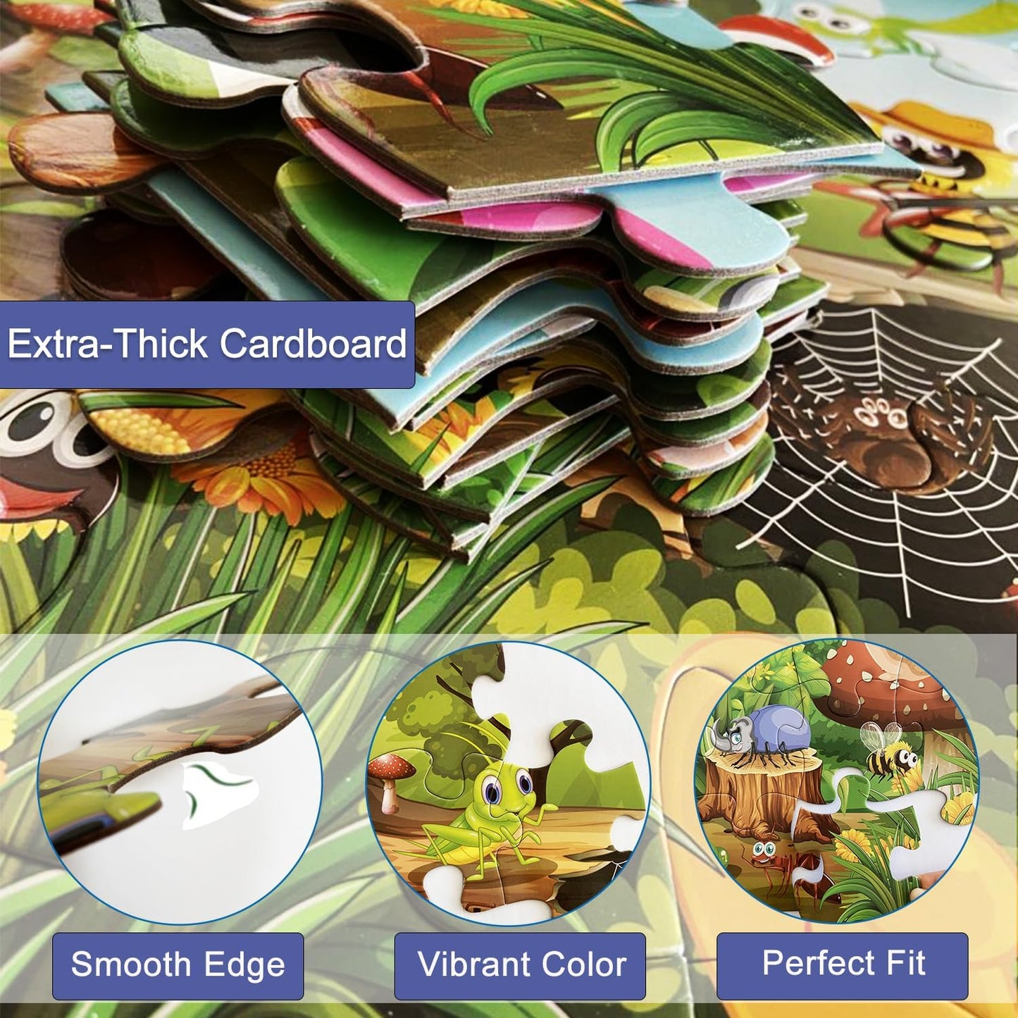 Jumbo Floor Puzzle for Kids, Large Jigsaw Puzzles 35 Piece for Kids Ages 3-5,Preschool Learning &