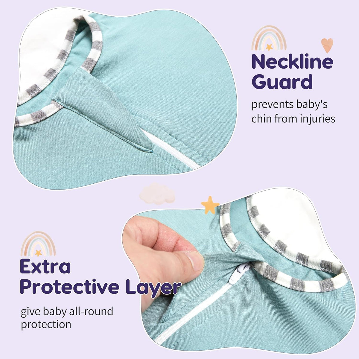 PuppyPaws Baby Sleep Sack, Transition Swaddle, Sleep Sack 6-9 Months, Wearable Blanket Baby with
