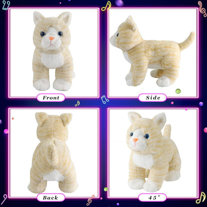 Glow Guards 14'' Light up Kitty Stuffed Animal Soft Realistic Cat Plush Toy with LED Night Lights