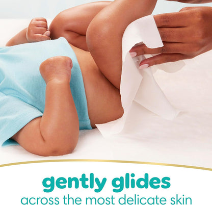 Pampers Baby Wipes Sensitive, Water Based Baby Wipes, Hypoallergenic and Unscented Baby Wipes, 168