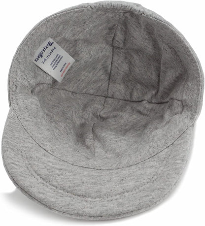 Keepersheep Baby Baseball Cap Infant Sun Hat, Cotton Knit with Soft Brim, Adjustable Soft Newborn