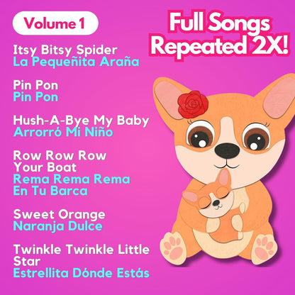 Musical Spanish Books for Kids 1-3, Spanish English Toys for Babies & Toddlers 1-3, Baby & Toddler