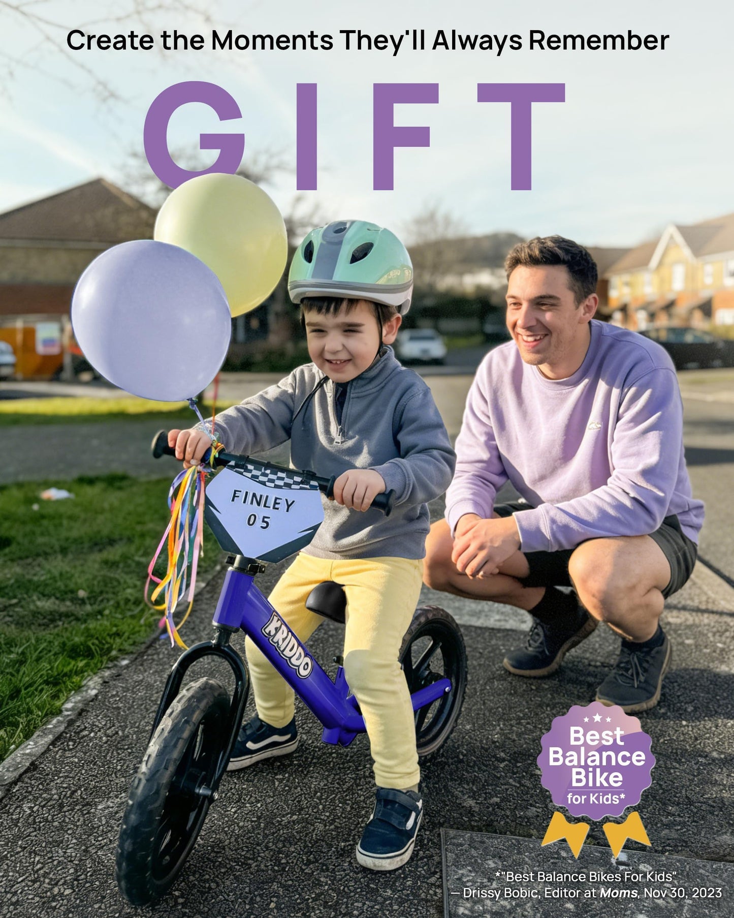 KRIDDO Toddler Balance Bike 2 Year Old, Gift for 2-3 Boys Girls, Adjustable