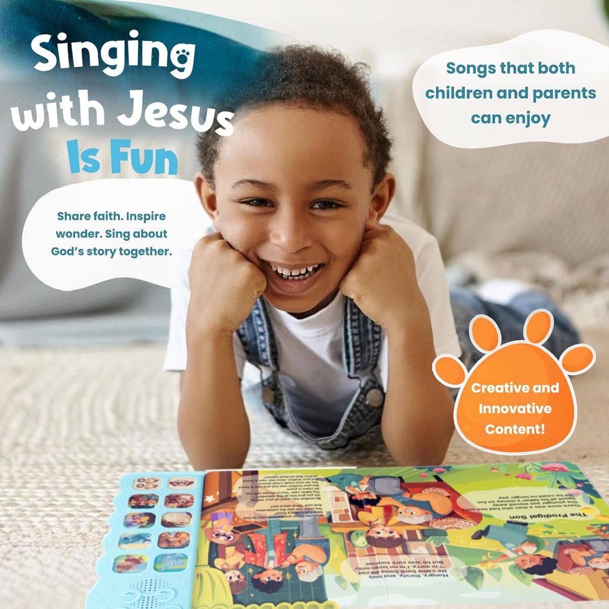 GO GO Bible Story Songs: 10 Toddler Songs, Christian Toys for Toddlers 3-5, Sound Books for