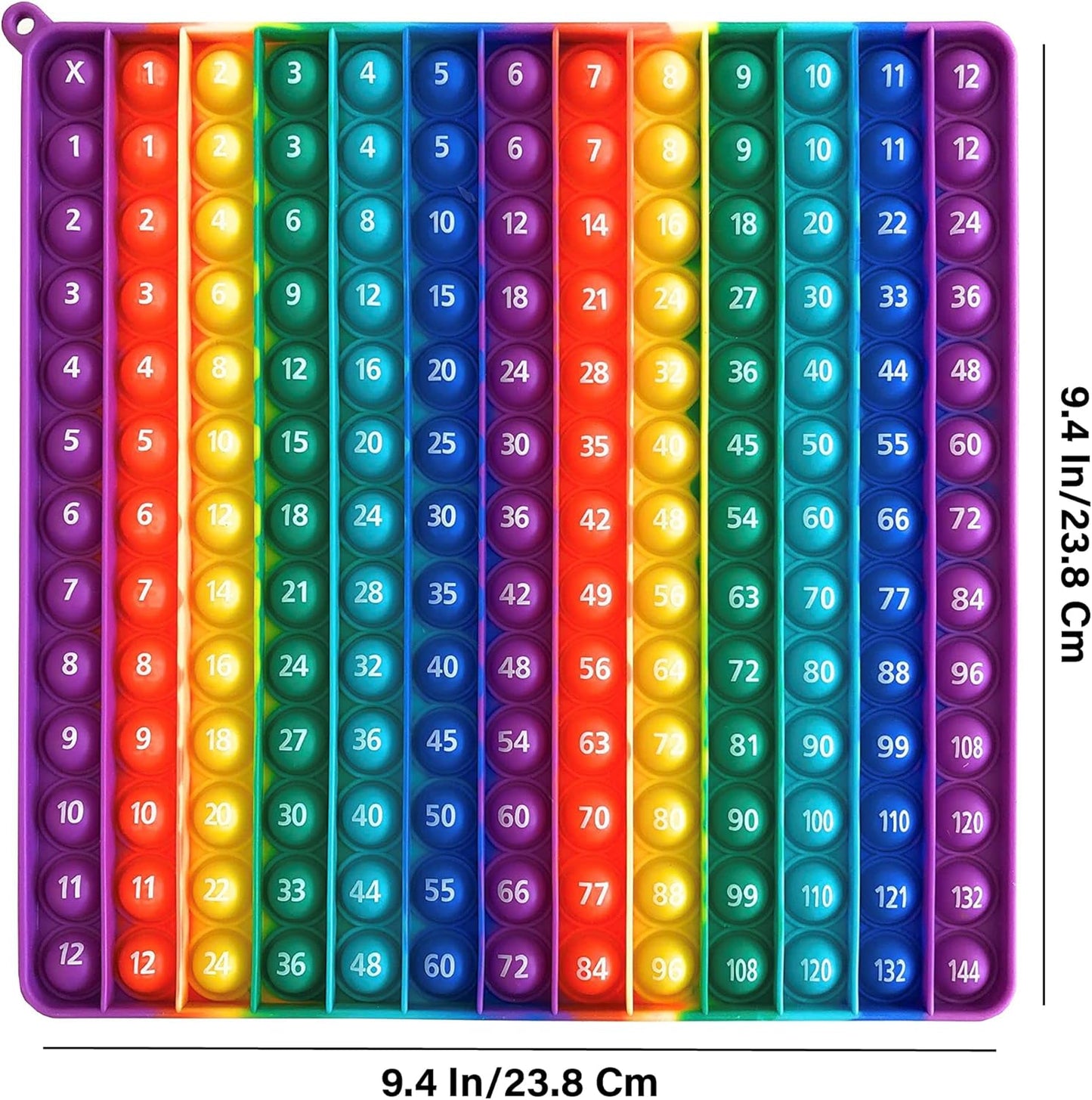 Educational Sensory Fidget Toy Multiplication Pop It Double Sided12x12 & 12x24 Classroom Must Haves
