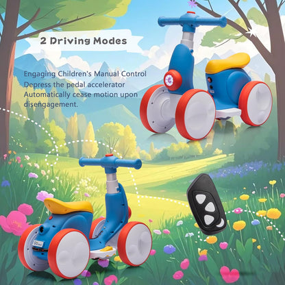 6V Electric Baby Balance Bike for 1 Year Old Boys Girls Ride on Toys 12-48 Months Toddler Balance