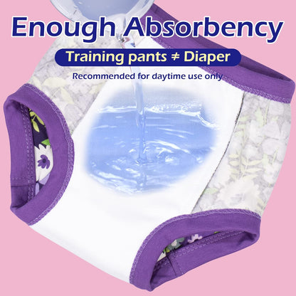 BIG ELEPHANT Potty Training Underwear - 10 Pack, 100% Cotton Absorbent Unisex Toddler Pee Pants for