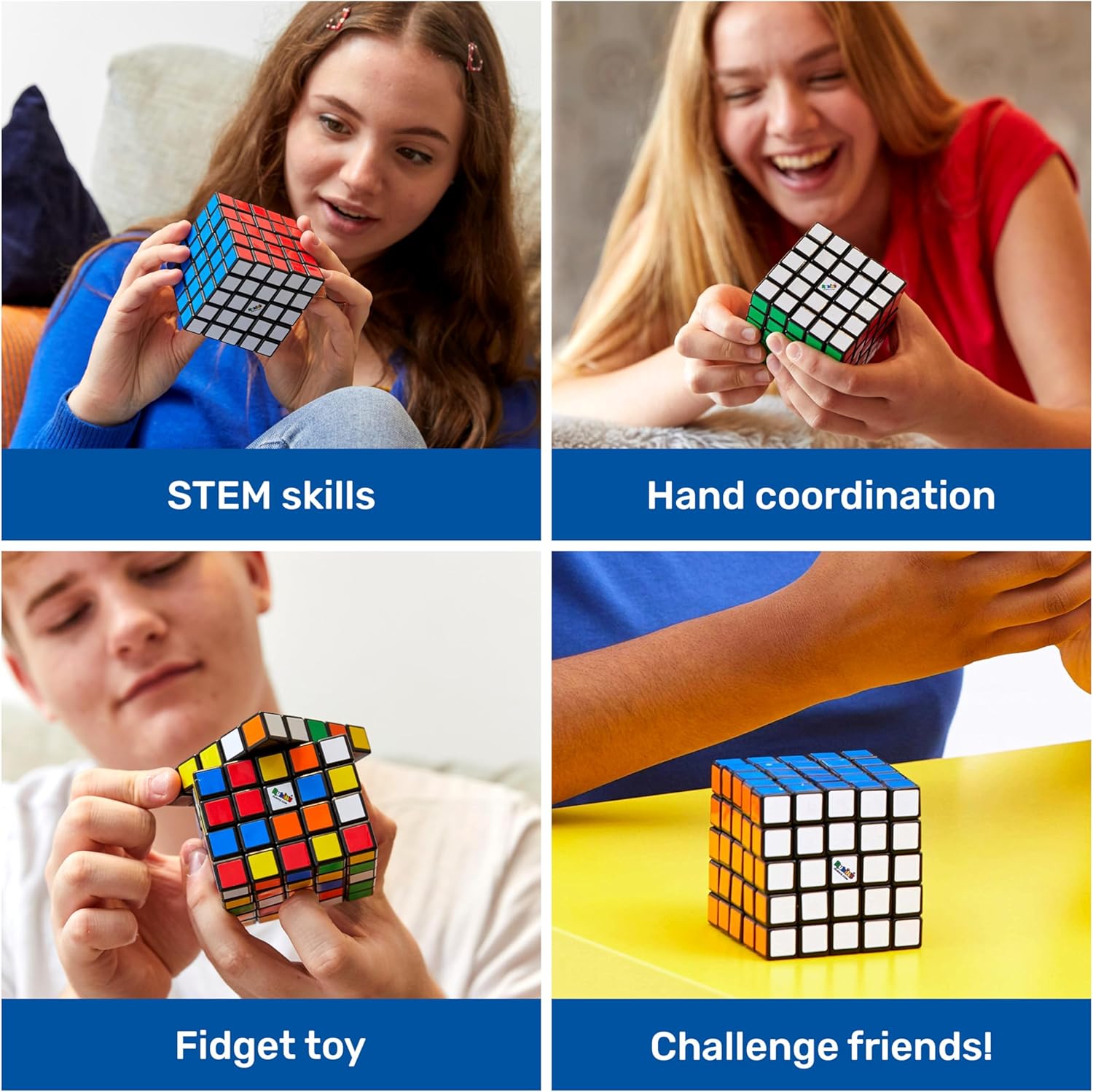 Rubik’s Professor, 5x5 Cube Color-Matching Puzzle Highly Complex Challenging Problem-Solving Brain
