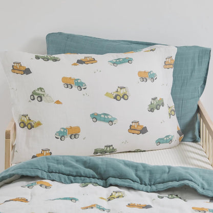 Little Unicorn Standard Pillowcase 2 Pack | Super Soft & Breathable Muslin Fabric | Snug Envelope