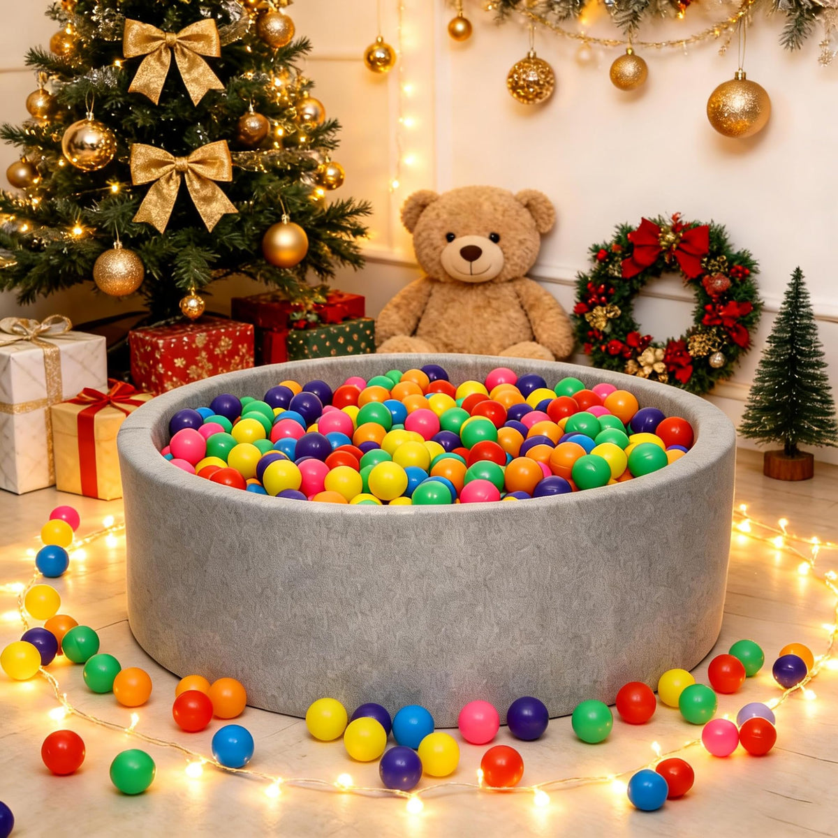 Hovenlay Ball Pit Balls Phthalate Free BPA Free Crush Proof Plastic - 7 Bright Colors in Reusable