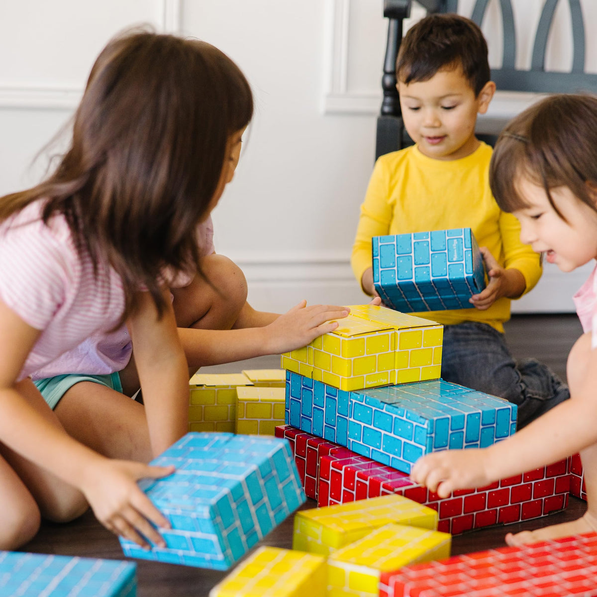 Melissa & Doug Jumbo Cardboard Blocks Building Set (40 pc) - Lightweight Building Toys and