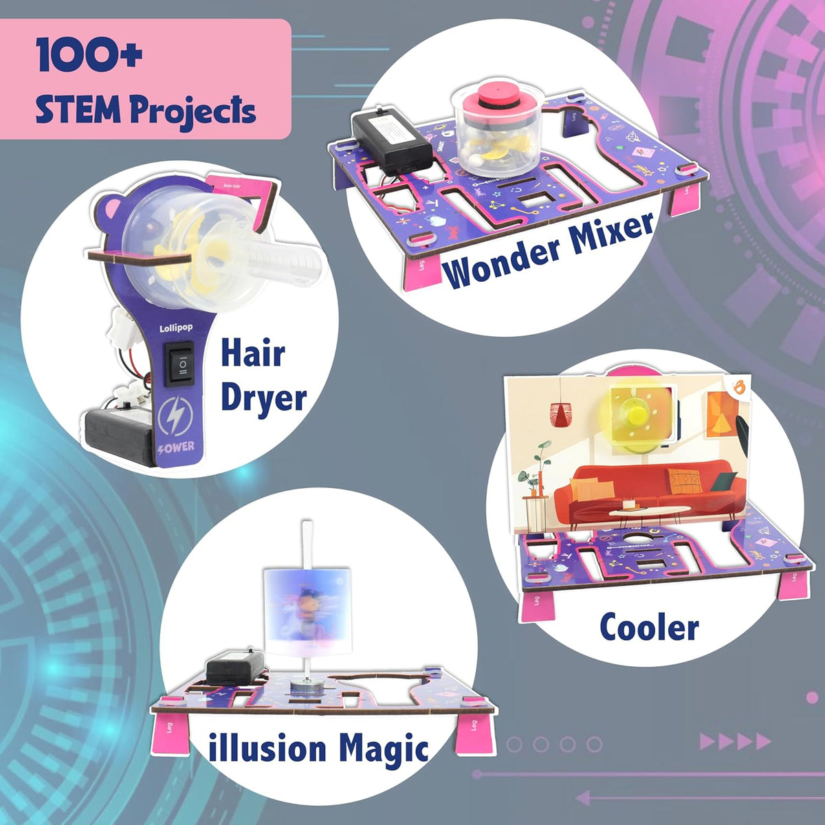 Butterfly EduFields 100+ STEM Projects | Girls Mini Engineering Kit for Ages 8 10 12 15 Years |