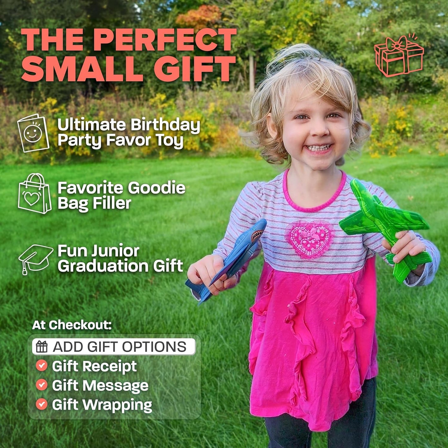 Foam Glider: Easter Basket Stuffers for Toddler to Teens - Fun Safe & Easy to Throw Girl Toys & Boy