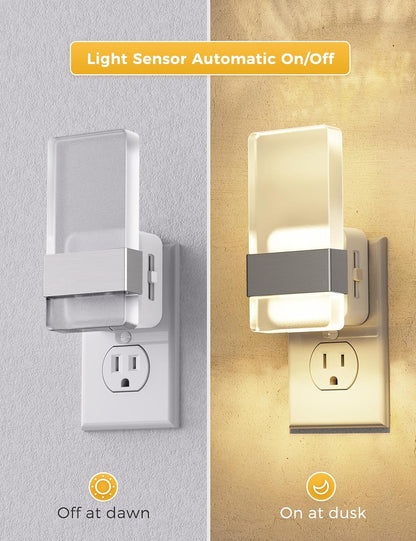 L LOHAS LED Night Light, Night Lights Plug Into Wall, Dusk-to-Dawn Sensor Decorative Night Light